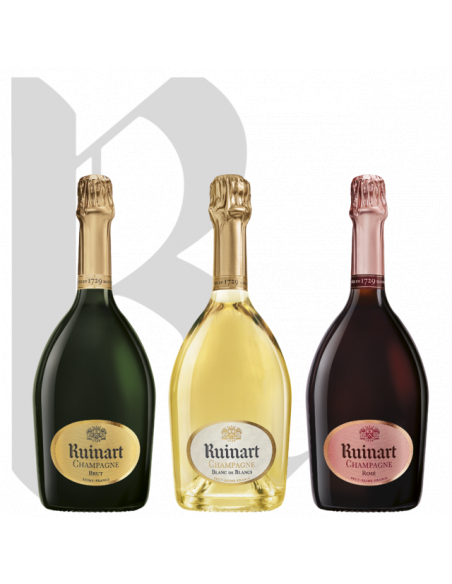 Ruinart Set 2 Blanc de blancs & 2 Brut & 2 Rosé - 6 x 75 cl Ruinart Set 2 Blanc de blancs & 2 Brut & 2 Rosé - 6 x 75 cl
