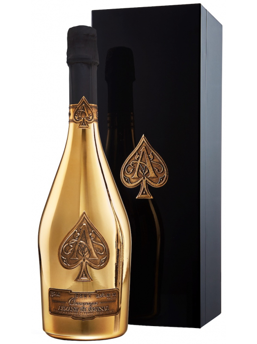 ARMAND DE BRIGNAC Set 2 glasses 28.5 cl & Giftbox Ace of Spades Brut Gold - 75 cl ARMAND DE BRIGNAC Set 2 glasses 28.5 cl & Giftbox Ace of Spades Brut Gold - 75 cl