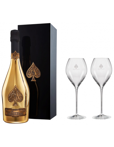 ARMAND DE BRIGNAC Set 2 gläser 28.5 cl & Giftbox Ace of Spades Brut Gold - 75 cl