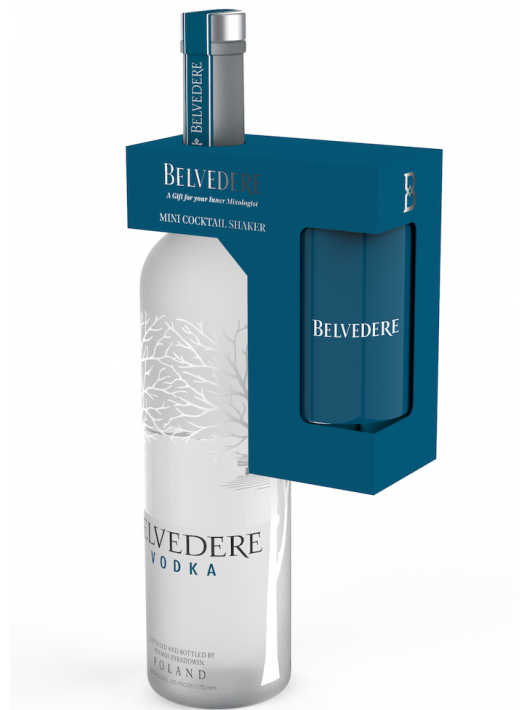 Belvedere Vodka Set 2 Medium Ice Bucket & 6 Spritz Glasses & 2 bottles Pure & 2 Mini Shaker - 40% - 2 x 70 CL Belvedere Vodka Set 2 Medium Ice Bucket & 6 Spritz Glasses & 2 bottles Pure & 2 Mini Shaker - 40% - 2 x 70 CL