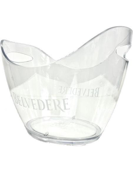 Belvedere Vodka Set 2 Medium Ice Bucket & 6 Spritz Glasses & 2 bottles Pure & 2 Mini Shaker - 40% - 2 x 70 CL