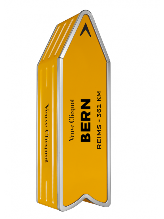Veuve Clicquot ARROW "BERN" Metal GIFTBOX Brut Carte Jaune - 75 cl