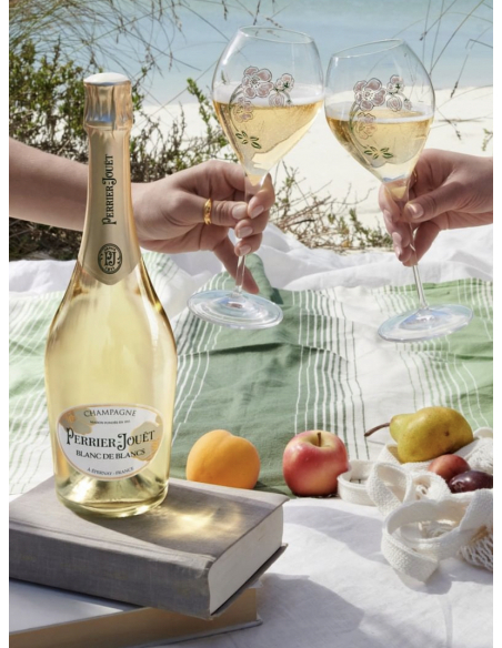 Perrier-jouët Set 2 gläser 28.5 cl & 1 Giftbox Blanc de blancs - 75 cl Perrier-jouët Set 2 gläser 28.5 cl & 1 Giftbox Blanc de blancs - 75 cl