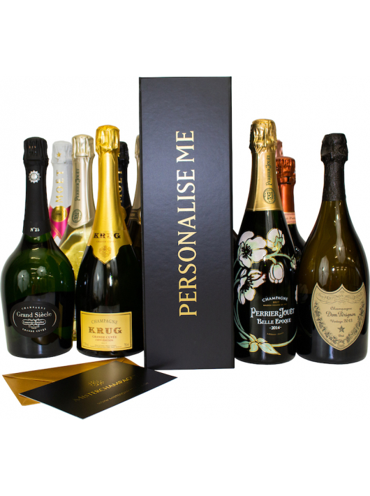 Misterchampagne.ch Giftbox Black cardboard, 20 letters GOLD Personalised - 75 cl Misterchampagne.ch Giftbox Black cardboard, 20 letters GOLD Personalised - 75 cl
