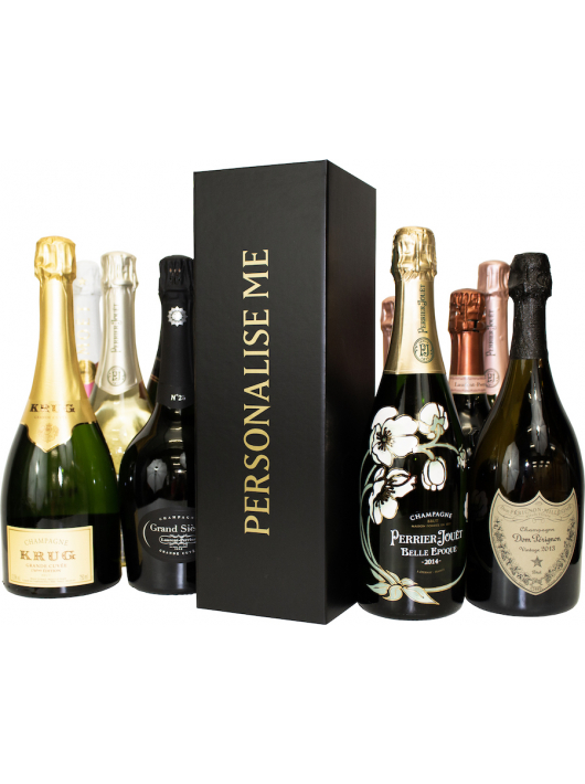 Misterchampagne.ch Giftbox Black cardboard, 20 letters GOLD Personalised - 75 cl Misterchampagne.ch Giftbox Black cardboard, 20 letters GOLD Personalised - 75 cl