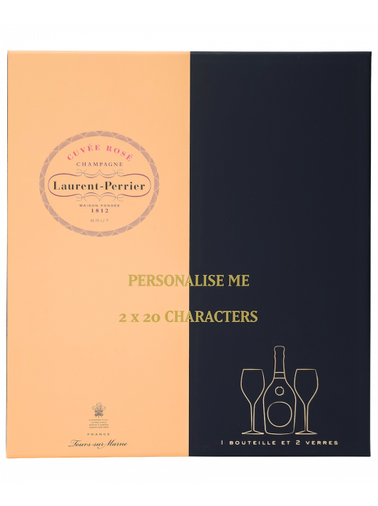 Laurent-Perrier Giftbox Personnalisable Cuvée rosé & 2 verres Limited Edition Laurent-Perrier Giftbox Personnalisable Cuvée rosé & 2 verres Limited Edition