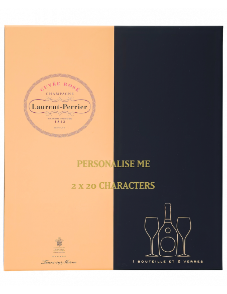 Laurent-Perrier Customisable Giftbox Cuvée rosé & 2 glasses Limited Edition