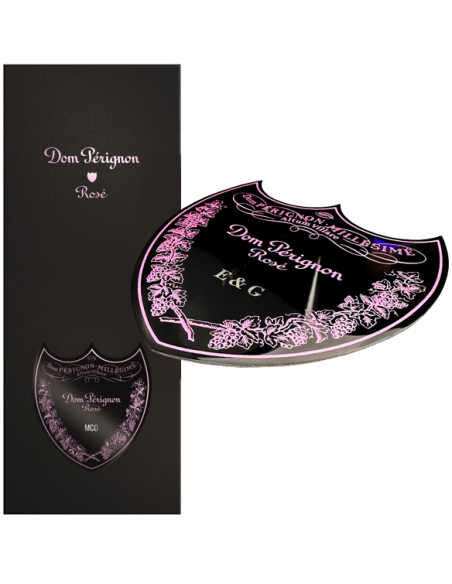 Dom Pérignon Individuelles Metallschild für Giftbox Rosé - maximal 3 Buchstaben Dom Pérignon Individuelles Metallschild für Giftbox Rosé - maximal 3 Buchstaben