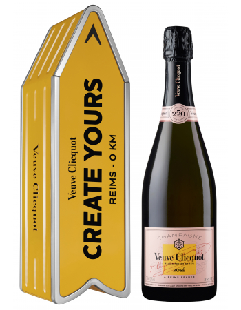 Veuve Clicquot Métal Giftbox Personnalisé "ARROW" & Rosé - 75 cl