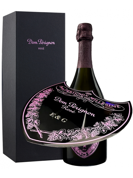 Dom Pérignon Vintage 2009 Rosé Personalisierte Giftbox mit Gravur auf Metallschild - 75 cl Dom Pérignon Vintage 2009 Rosé Personalisierte Giftbox mit Gravur auf Metallschild - 75 cl