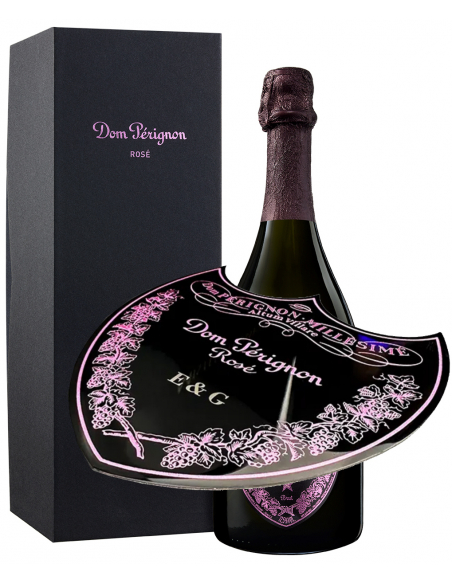 Dom Pérignon Vintage 2009 Rosé Personalisierte Giftbox mit Gravur auf Metallschild - 75 cl Dom Pérignon Vintage 2009 Rosé Personalisierte Giftbox mit Gravur auf Metallschild - 75 cl