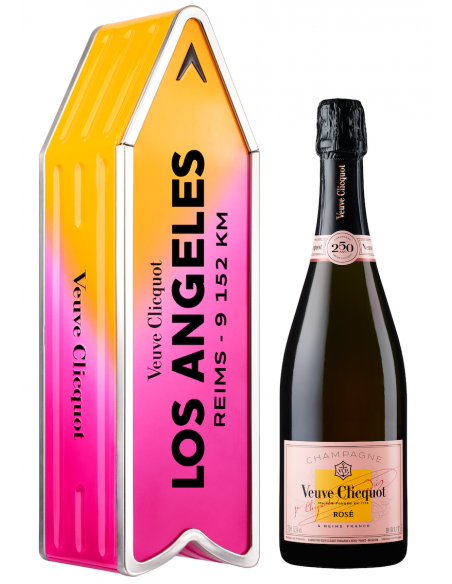 Veuve Clicquot Métal Giftbox Personnalisé "ARROW PINK" Champagne Rosé - 75 cl
