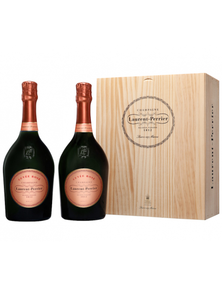 Laurent-Perrier Coffret Bois Duo Cuvée rosé - 2 x 75 cl Laurent-Perrier Coffret Bois Duo Cuvée rosé - 2 x 75 cl
