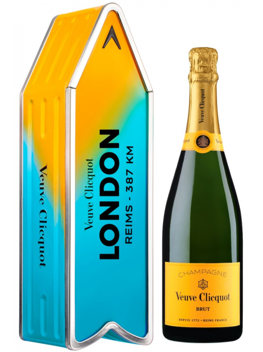 Veuve Clicquot Personalisierte Metal Geschenkbox "ARROW BLUE" Yellow Label Brut - 75 cl Veuve Clicquot Personalisierte Metal Geschenkbox "ARROW BLUE" Yellow Label Brut - 75 cl