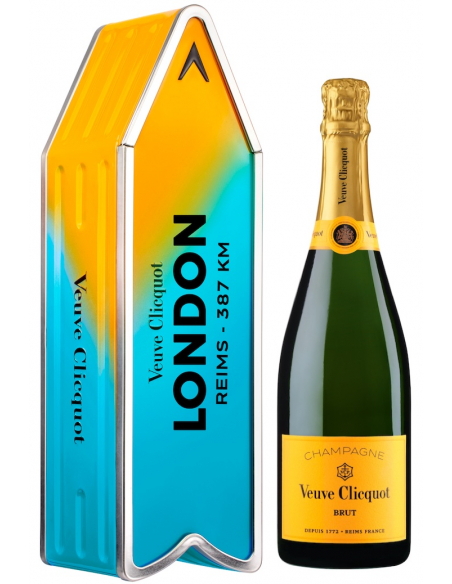 Veuve Clicquot Métal Giftbox Personnalisé "ARROW BLUE" Brut Carte Jaune - 75 cl Veuve Clicquot Métal Giftbox Personnalisé "ARROW BLUE" Brut Carte Jaune - 75 cl