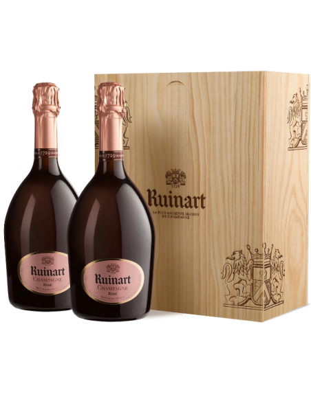 Ruinart HOLZKISTE MIT DEM DUO Rosé - 2 x 75 cl