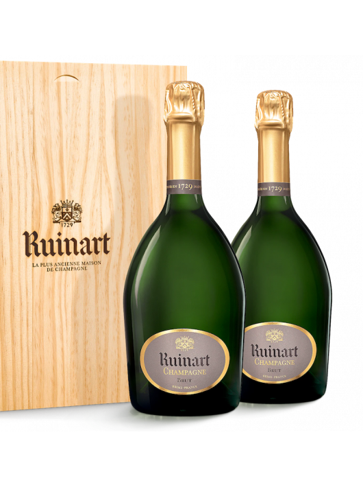 Ruinart WOODEN BOX DUO "R" Brut - 2 x 75 cl