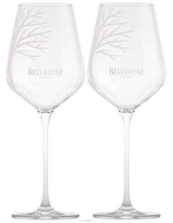 Belvedere Vodka Set 2 Spritz glasses & 1 Pure bottle - 40% - 70 cl