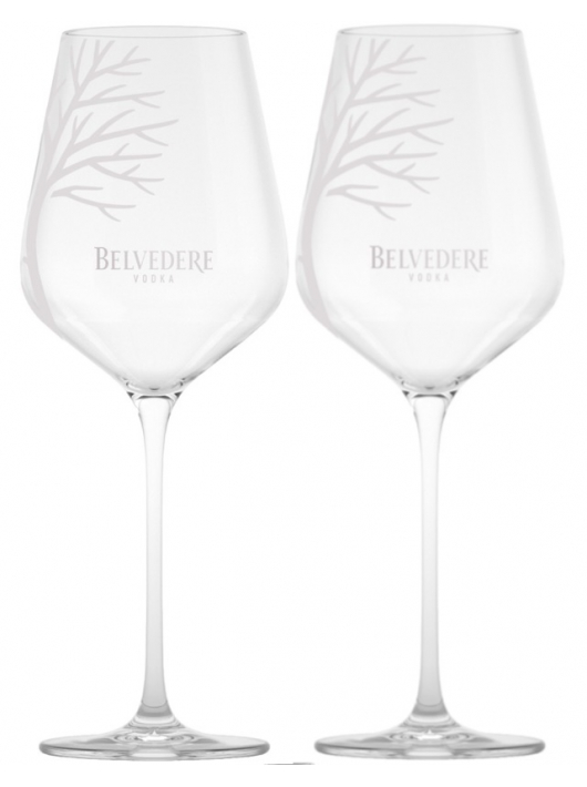Belvedere Vodka Set 2 Spritz glasses & 1 Pure bottle - 40% - 70 cl Belvedere Vodka Set 2 Spritz glasses & 1 Pure bottle - 40% - 70 cl