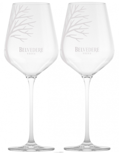 Belvedere Vodka Set 2 Medium Ice Bucket & 6 Spritz Glasses & 2 bottles Pure & 2 Mini Shaker - 40% - 2 x 70 CL