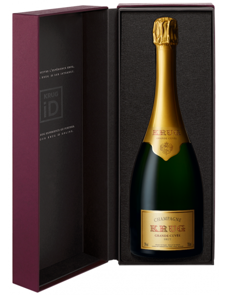 Krug 172éme Grande Cuvée personnalisé avec gravure sur métal sur Giftbox - 75 cl
