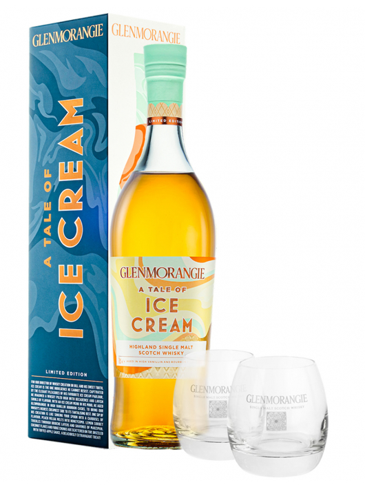 Whisky Glenmorangie Set 2 Tumblers & A Tale of Ice Cream - 46% - 70cl Whisky Glenmorangie Set 2 Tumblers & A Tale of Ice Cream - 46% - 70cl