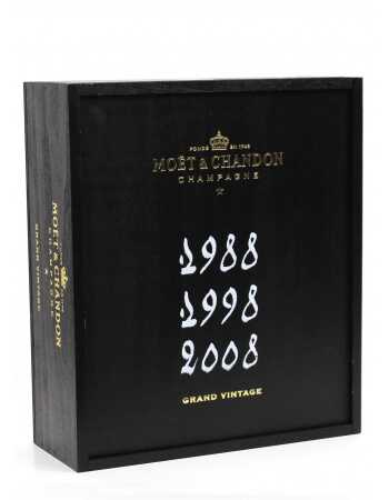 Moët & Chandon 3 x BOTTLES GRAND VINTAGE 1988, 1998 & 2008 - 3 x 75 cl