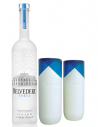 Belvedere Vodka Set 2 Natural Signature glasses & 1 Pure bottle - 40% - 70 cl
