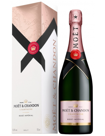 Moët & Chandon Set of 2 Pink Ceramic Glasses + Rosé Impérial - 1 x 75 CL