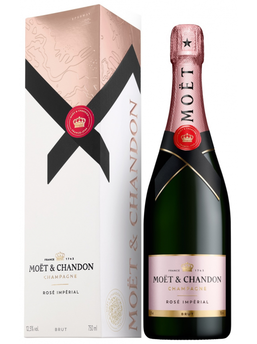 Moët & Chandon Set of 2 Pink Ceramic Glasses + Rosé Impérial - 1 x 75 CL