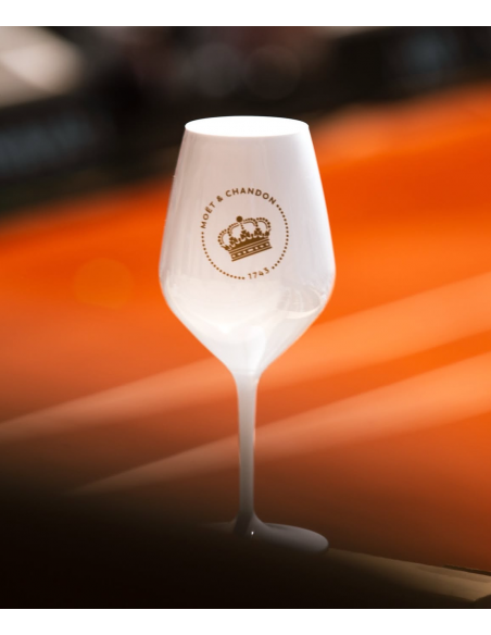 Moët & Chandon 2 Weiße Acrylgläser