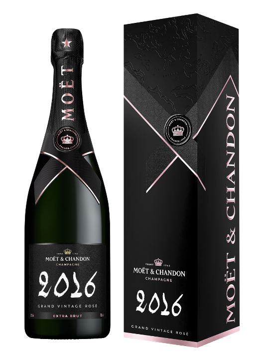 Moët & Chandon Set 2 Glasses & Grand Vintage 2016 Rosé - 75 cl Moët & Chandon Set 2 Glasses & Grand Vintage 2016 Rosé - 75 cl