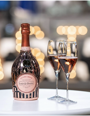 Laurent-Perrier Set of 6 glasses & 3 Cuvée rosé "Cage métal" - 3 x 75 cl 2