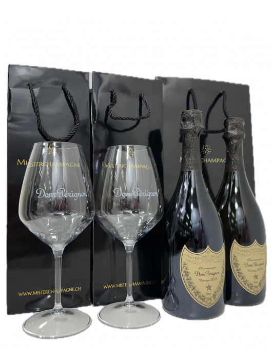 Dom Pérignon Set 2 Verres Tritan & 2 Bottles 2015 blanc - 2 x 75 cl Dom Pérignon Set 2 Verres Tritan & 2 Bottles 2015 blanc - 2 x 75 cl