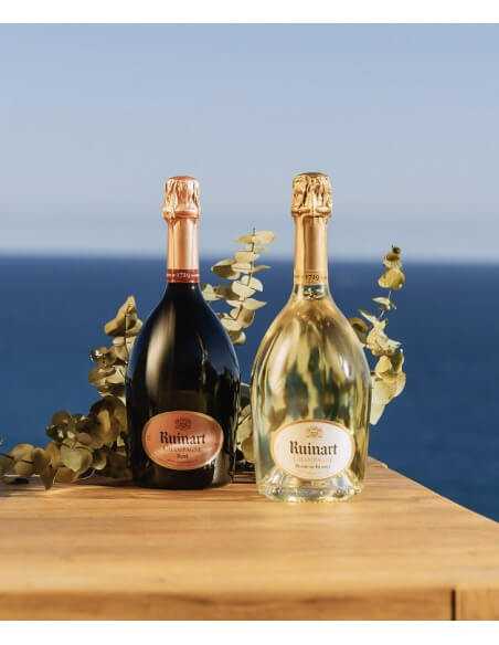 Ruinart WOODEN BOX DUO BOTTLES Rosé & Blanc de blancs - 75 cl