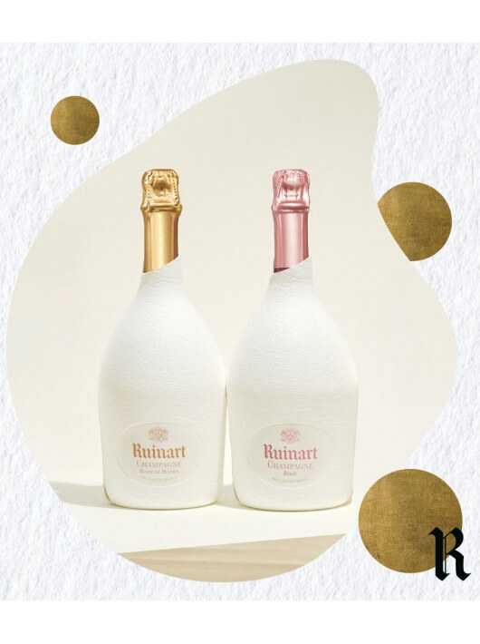 Ruinart Set Duo Second Skin "Blanc de blancs & Rosé" - 2 x 75 cl Ruinart Set Duo Second Skin "Blanc de blancs & Rosé" - 2 x 75 cl