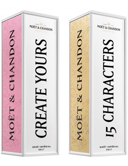 Moët & Chandon Duo Rosé & Brut Impérial Metal Giftbox "Personnalise Me" - 2 x 75 CL