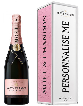 Moët & Chandon Duo Rosé & Brut Impérial Metall Geschenkbox "Personnalise Me" - 2 x 75 CL