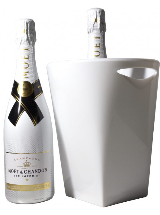 Champagne Acrylic White ice bucket 1 bottle